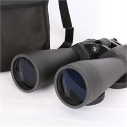 Praktica Super Zoom 20-100x70 binoculars, with lens caps, in soft carry case