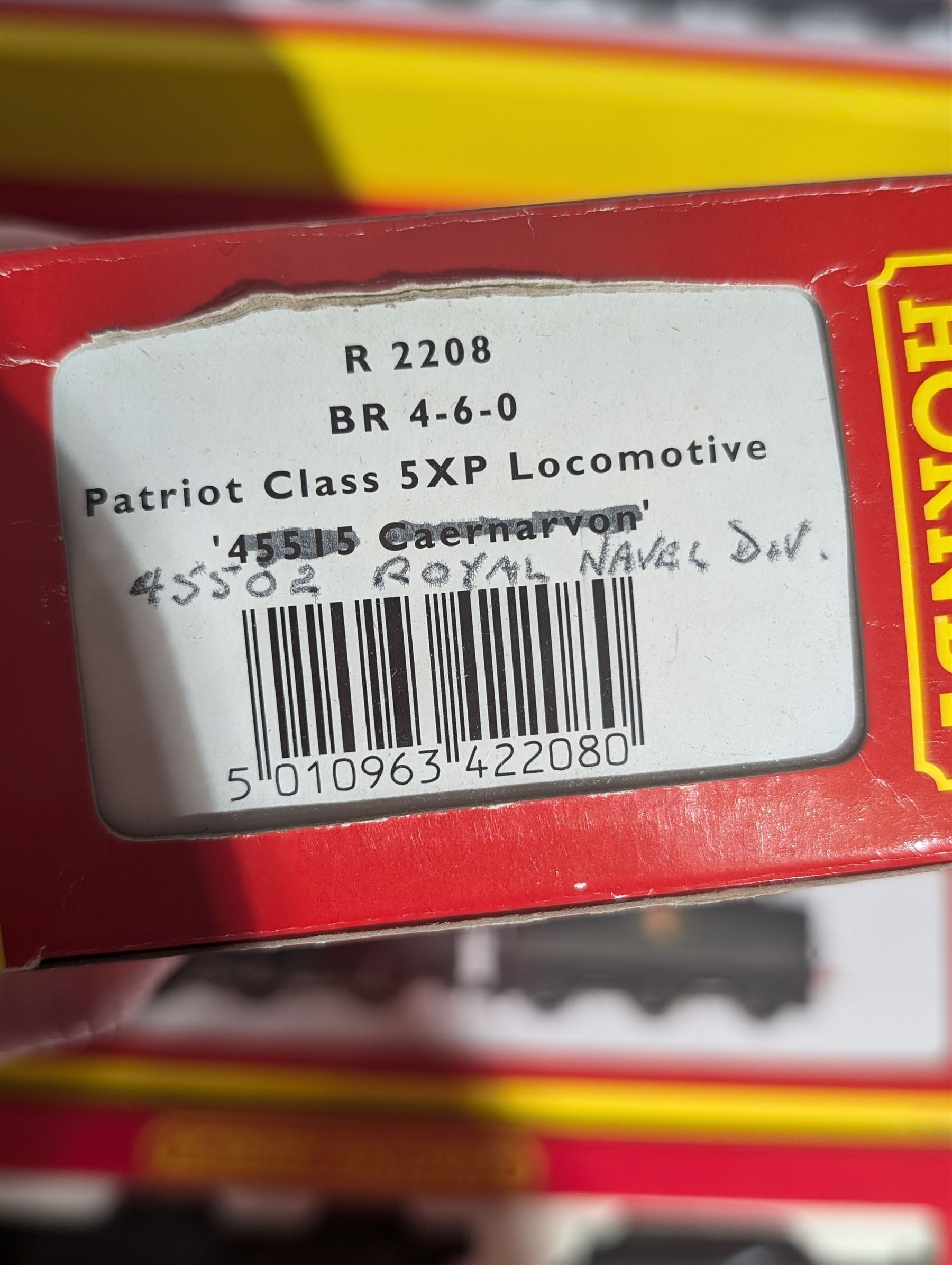 Four Hornby '00' gauge locomotives, comprising Class A3 4-6-2 Shotover no. 60081, R2208 BR Patriot Class 5XP 4-6-0 re-worked as Royal Naval Division no. 45502, R2258 BR Class 5MT 4-6-0 weathered locomotive no. 44781 and R2209 BR Class B17/4 4-6-0 re-worked as West Ham United no. 61672, all boxed