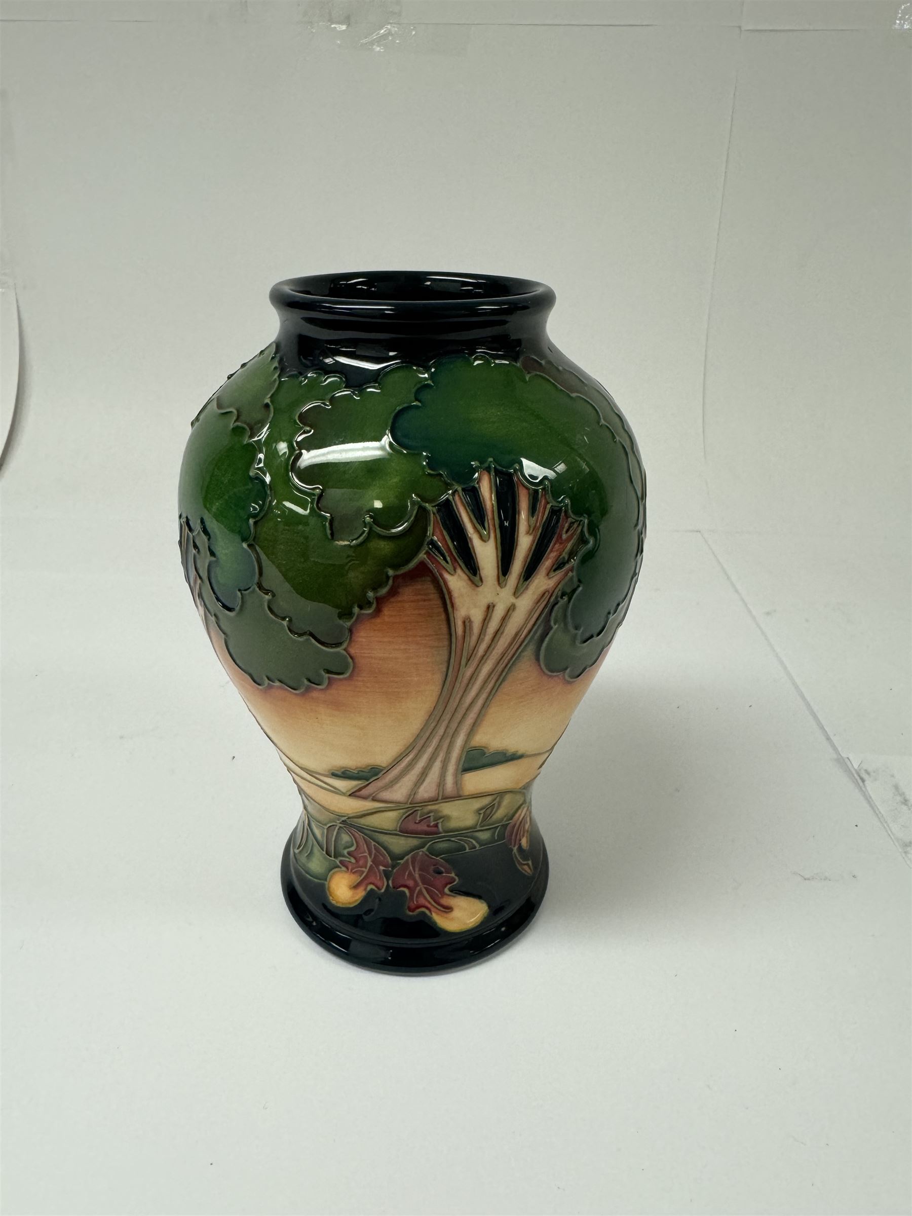 Moorcroft vase of baluster form decorated in Evening Sky pattern, by Emma Bossons 2003, with makers mark beneath, H16cm 