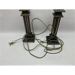 Pair of Marks and Spencers metal framed table lamps, H45cm