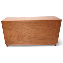 G-Plan - mid-20th century 'Fresco' teak wideboy chest, fitted with eight drawers, on skirted base