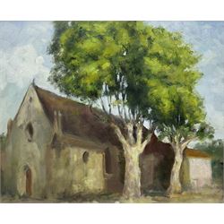 Neil Tyler (British 1945-): 'Figeac - Northern France', oil on canvas signed and titled, further titled on label verso 49cm x 59cm