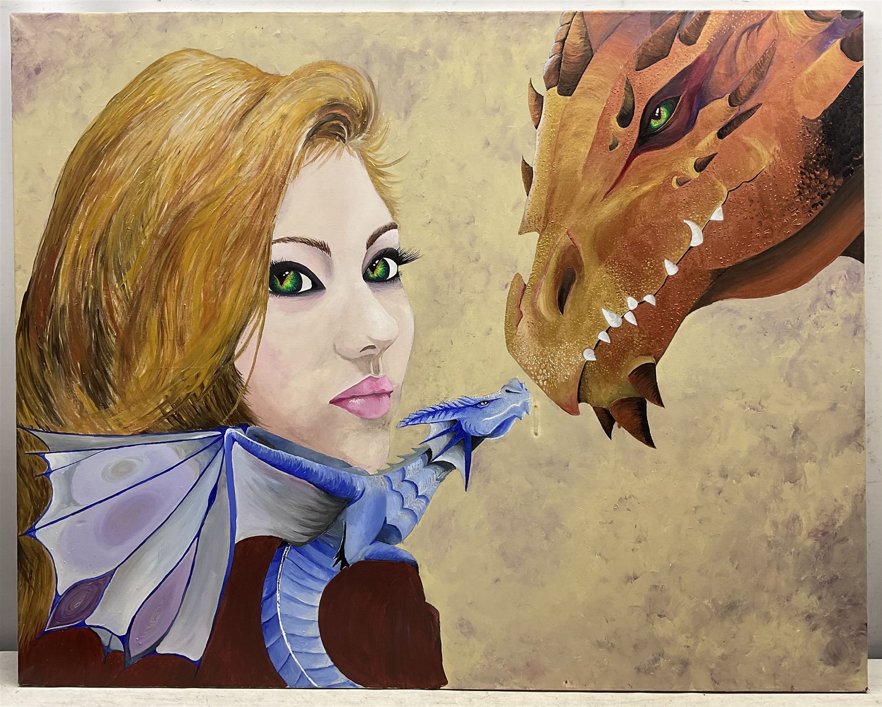 English School (Contemporary): 'Game of Thrones', oil on canvas unsigned, titled verso 80cm x 100cm (unframed)