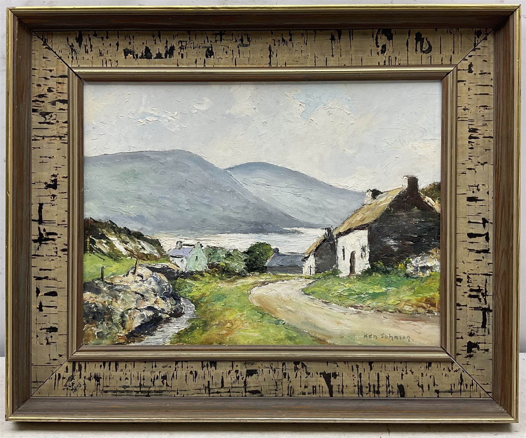 Ken Johnson (British 20th century): Lake District Scene, oil on board signed 29cm x 40cm