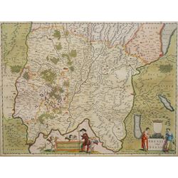 Willem Janszoon Blaeu (Dutch 1571-1667): 'Bressia Vulgo Bresse', 17th century engraved map...