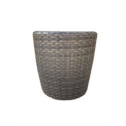 7 x Skyline design rattan garden stool with weighted base