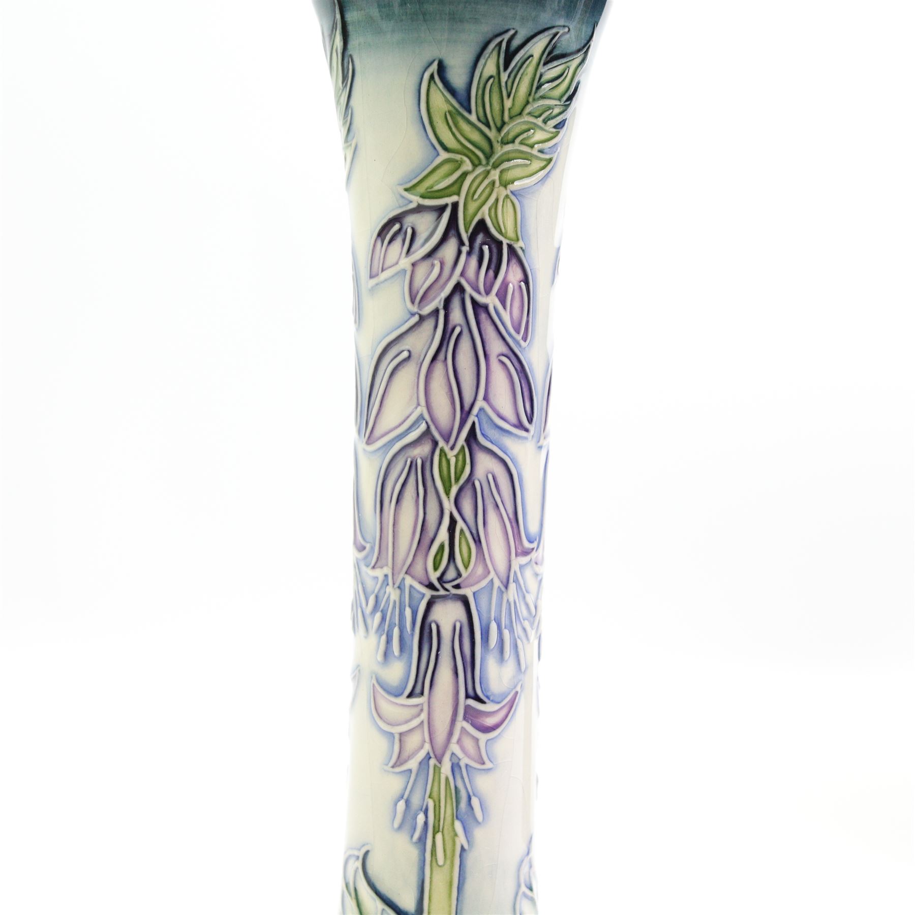 Moorcroft bottle form vase decorated in the Sea Drift pattern by Rachel Bishop, no. 192, signed and dated 2002, H20.5cm, boxed