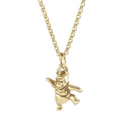 9ct gold Winnie the Pooh pendant necklace