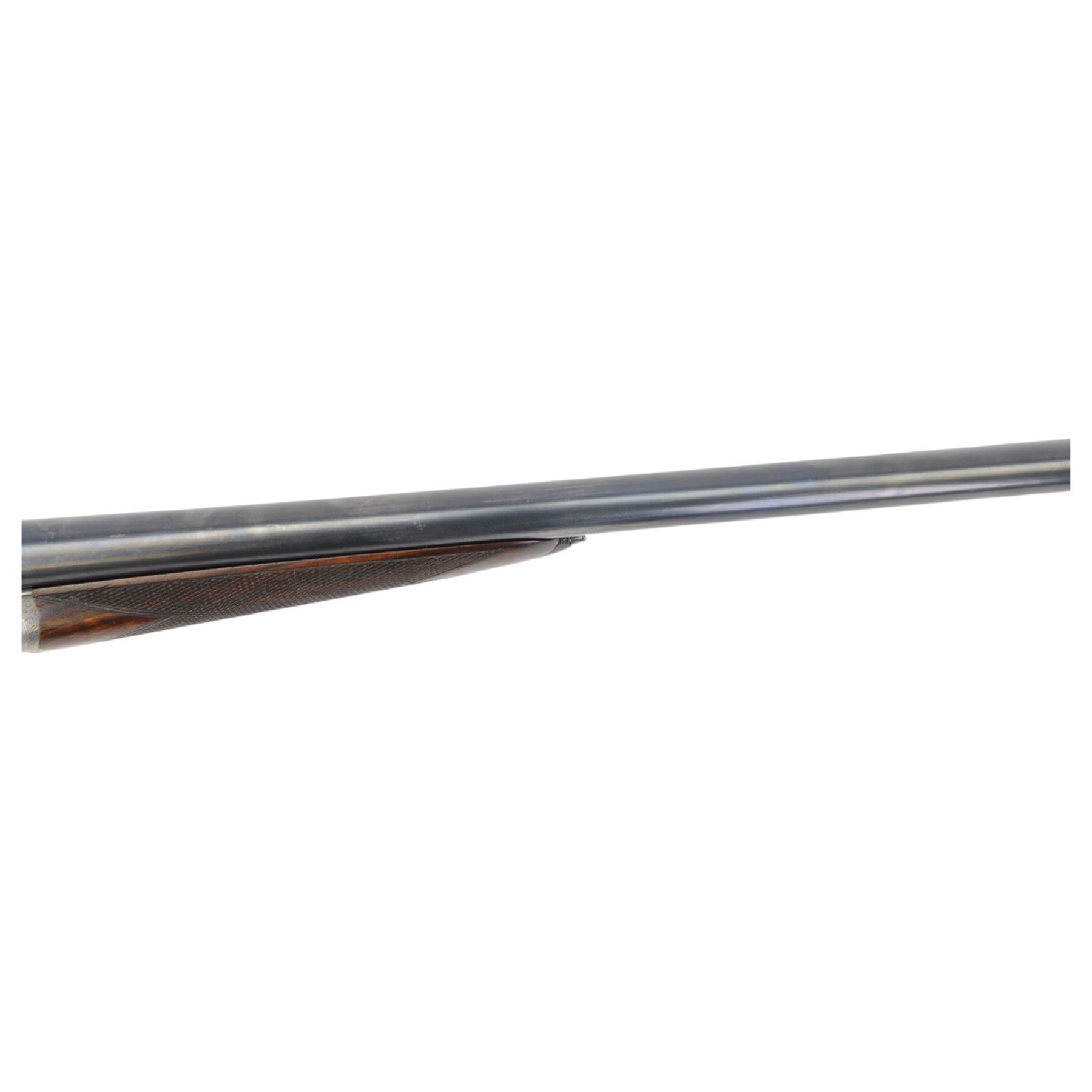 SHOTGUN CERTIFICATE REQUIRED - John Dickson & Son, 12 bore, round-action trigger plate ejector, side by side double barrel shotgun with 71cm (28