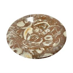 Pin dish with fossil inclusions, D10cm