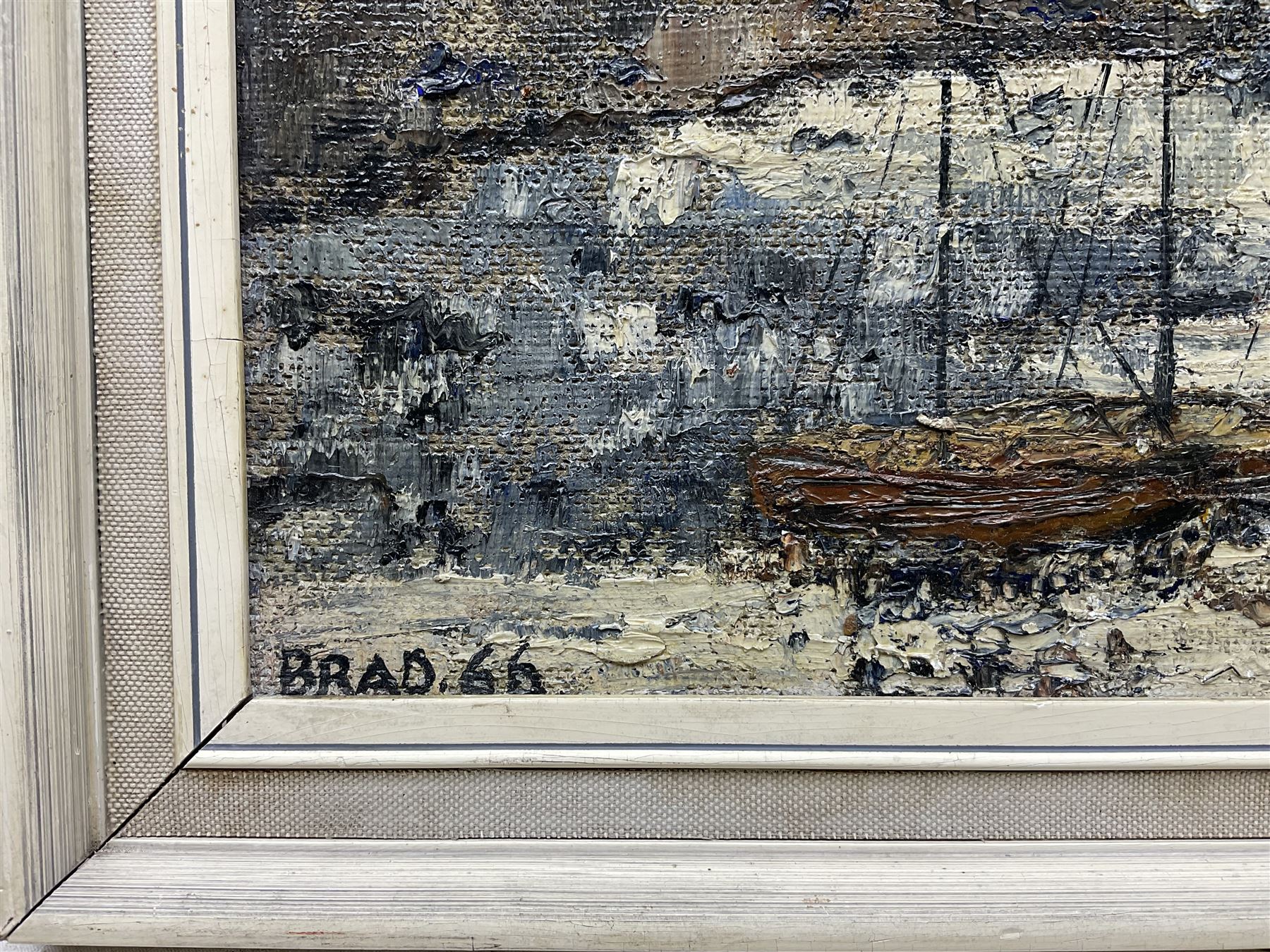 Brad (British Mid-20th Century): 'Whitby - North Yorks', oil on board signed and dated '66, titled verso 31cm x 53cm 