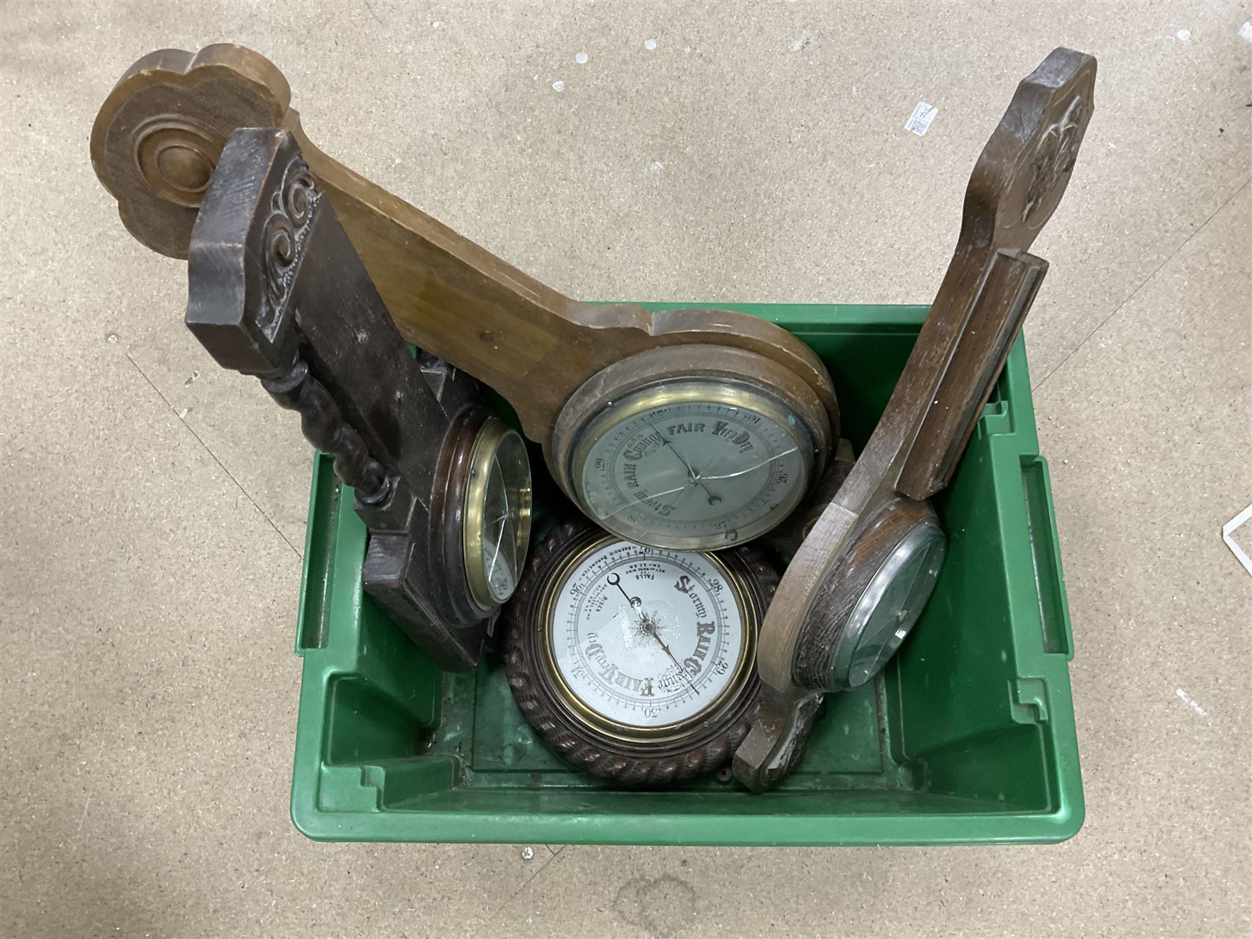 Four 1930’s aneroid barometers