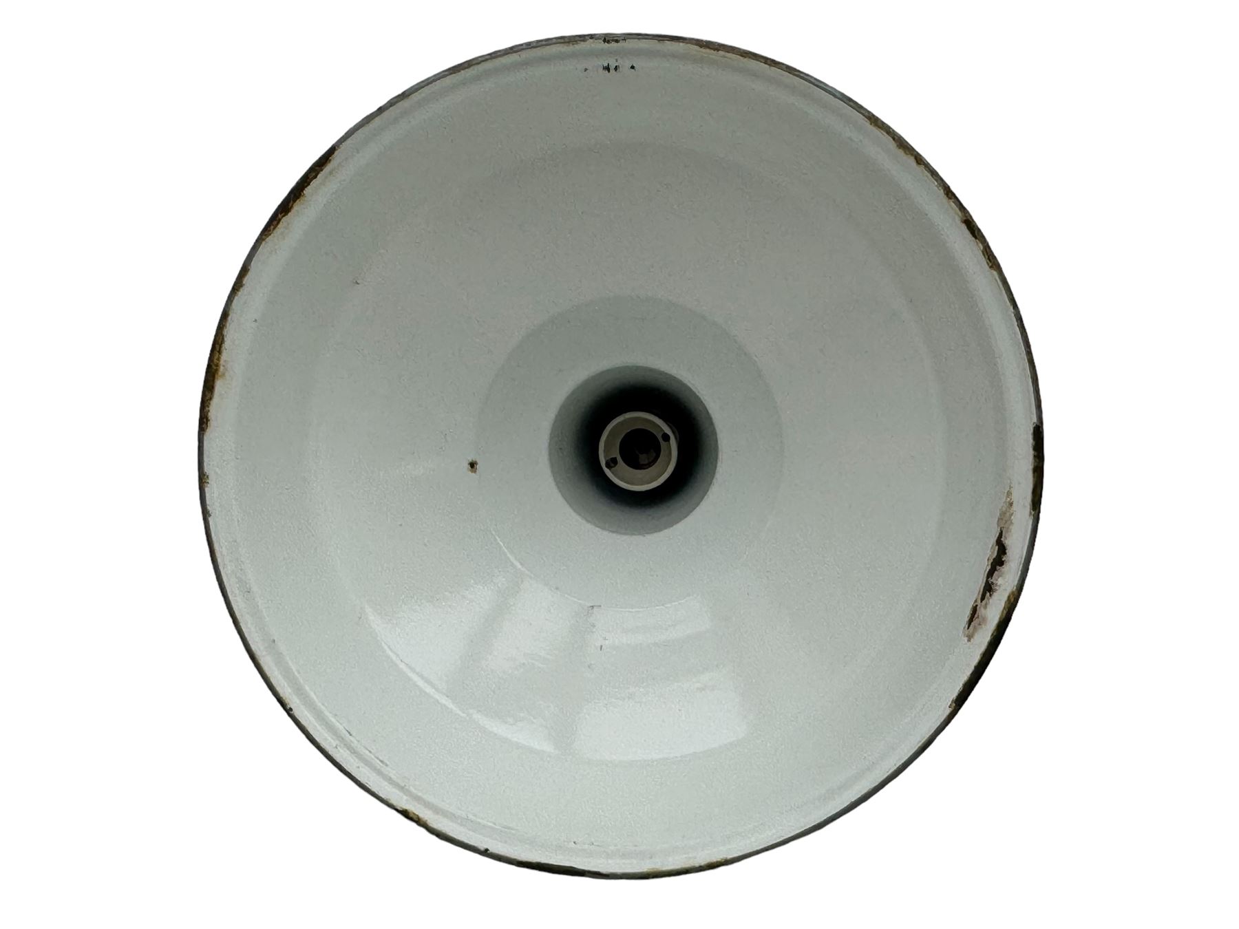 Industrial 'Benjamin' type grey enamel centre light fitting