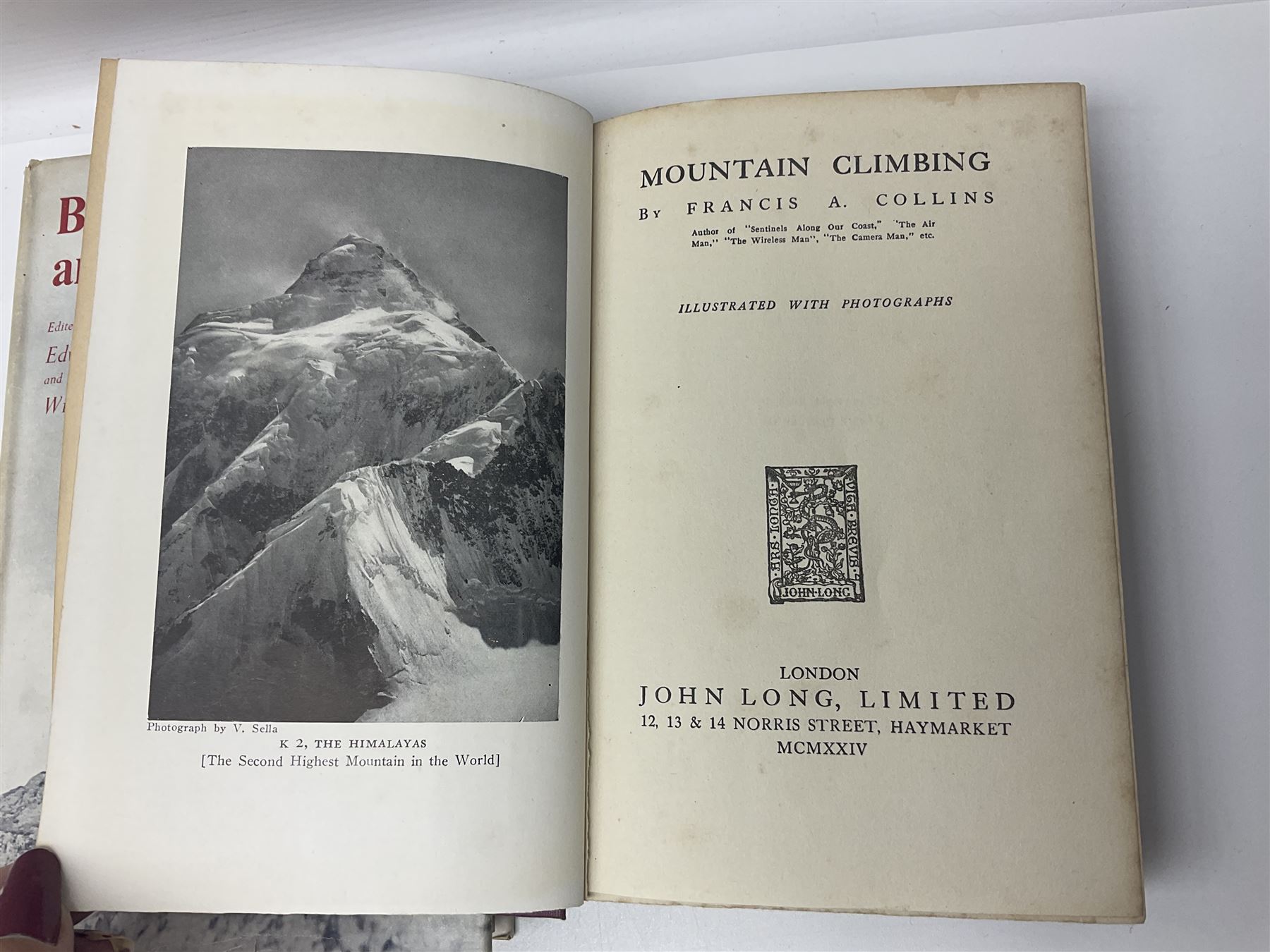 Mountaineering - twenty-six books including The West Face by Guido Magnone; The Conquest of Fitzroy by M.A. Azema; British Crags and Climbers by Pyatt & Noyce; A Mountain Called Nun Kun by Bernard Pierre; Mountain Climbing by Francis A. Collins; works by Frank S. Smythe, Edward Whymper, Arnold Lunn etc (26)