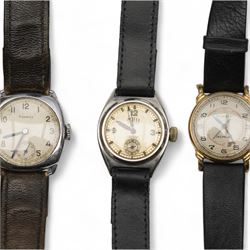 Collection of manual wind wristwatches including Landi, Pinnacle, Elco, Bentima and Rensie (8)