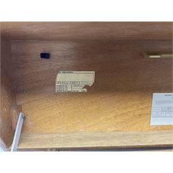 Airflow Developments Ltd. Mk.4/5 airflow testing set (Manometer), serial no.35774, in wooden case with four folding legs L83cm