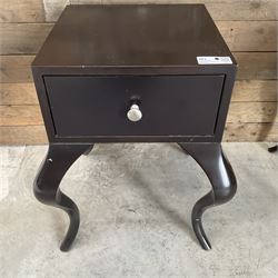 4 x rosewood finish bedside chest, single soft close drawer