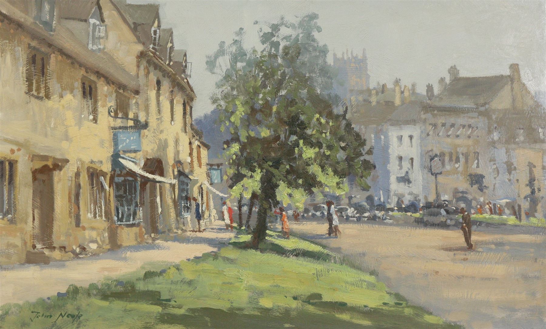 John Neale (British 19th Century): 'Midsummer Chipping Campden', oil on board signed 37cm x 59cm 