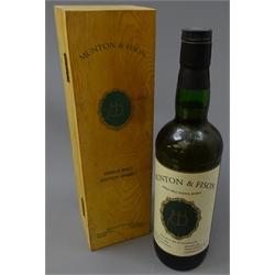  Ben Wyvis for Munton & Fison, Single Malt Scotch Whisky, distilled 1972 from Munton & Fison Peated Distilling Malt, bottled 1989, 75cl, 54.4%, in wooden pesentation box, 1btl  