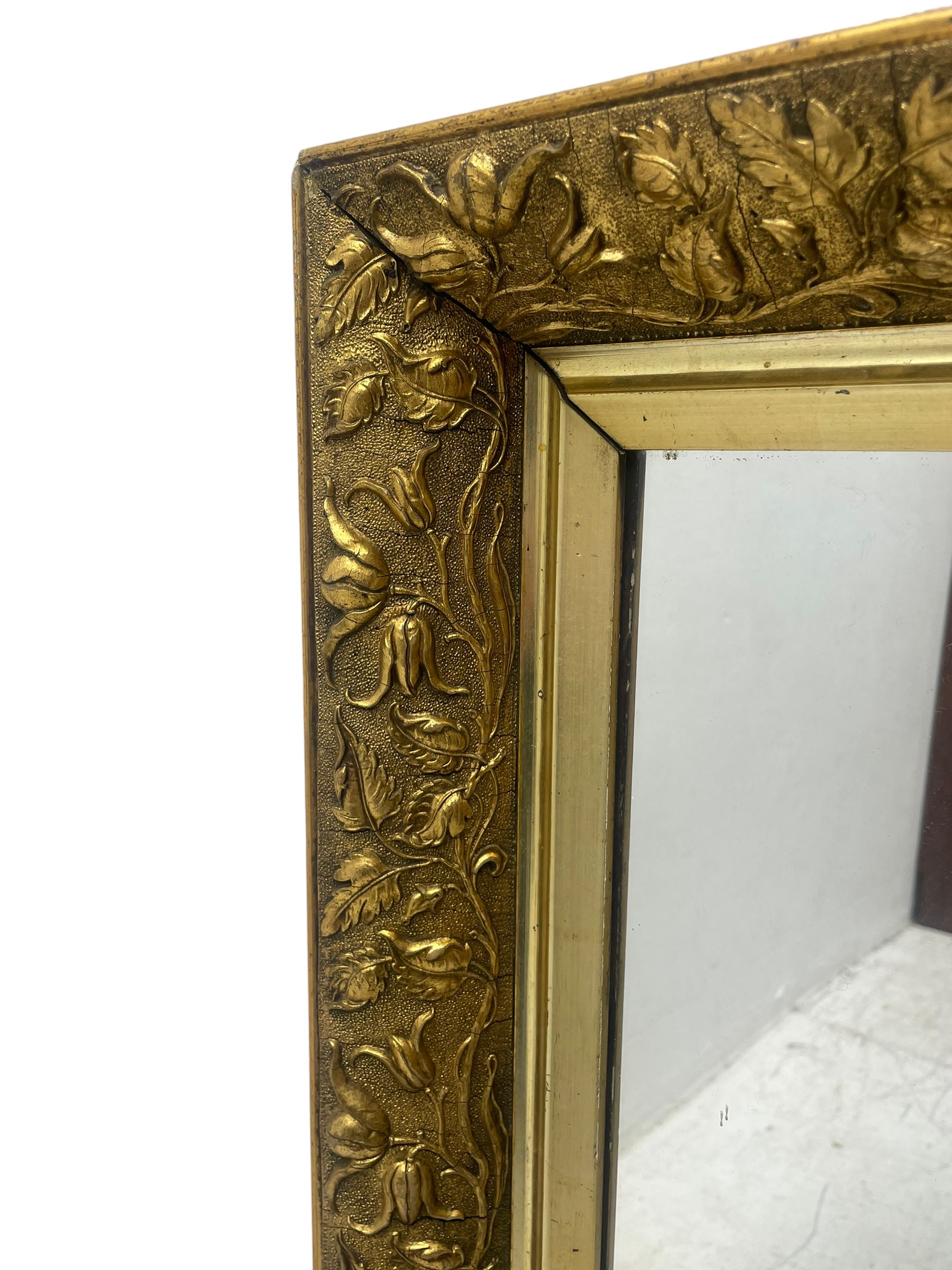 Small gilt framed ornate wall mirror