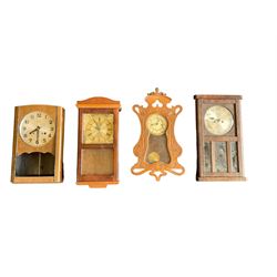 Four early 20th century wall clocks