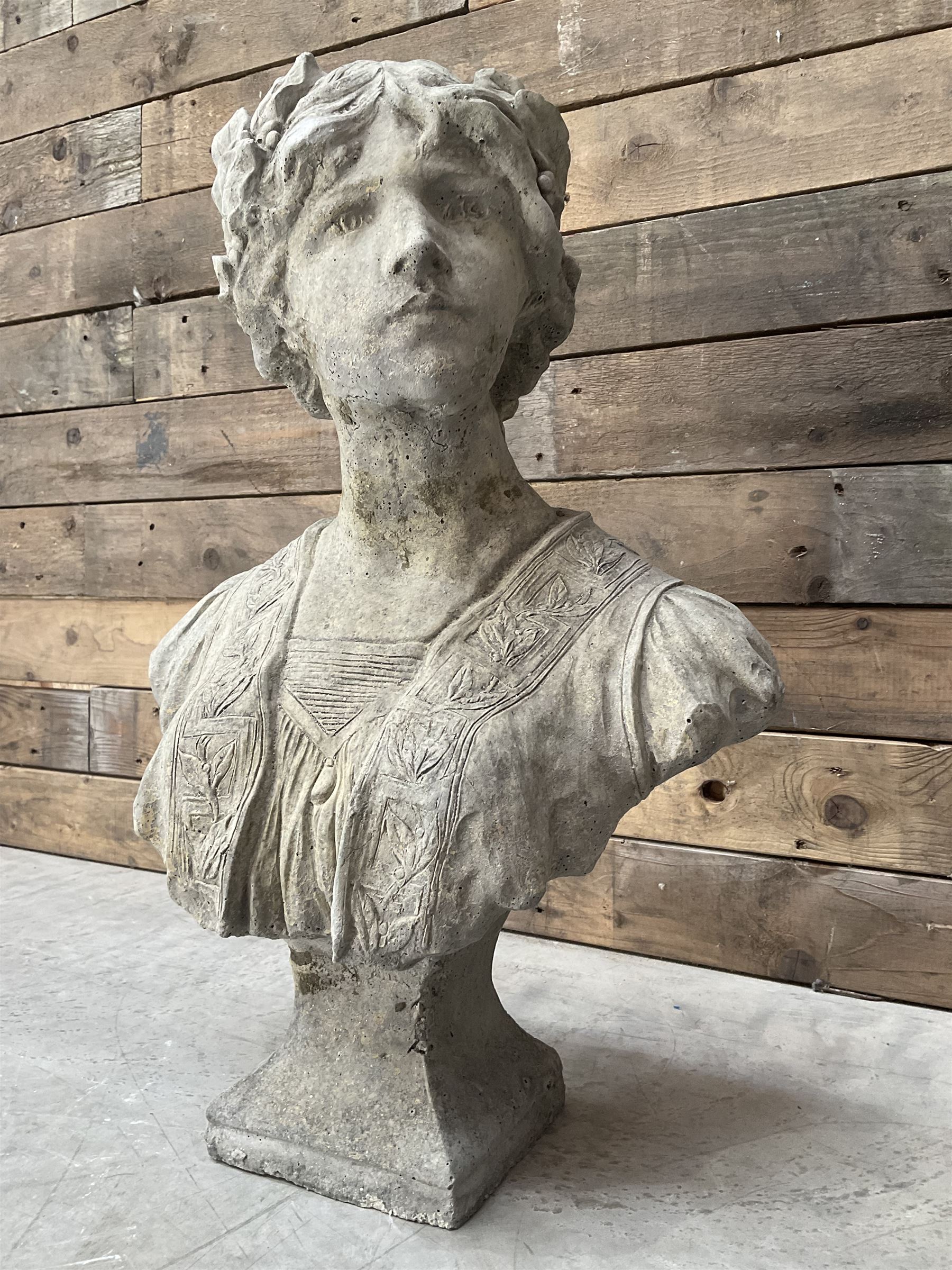 Victorian design cast bust depicting Marie-Anne