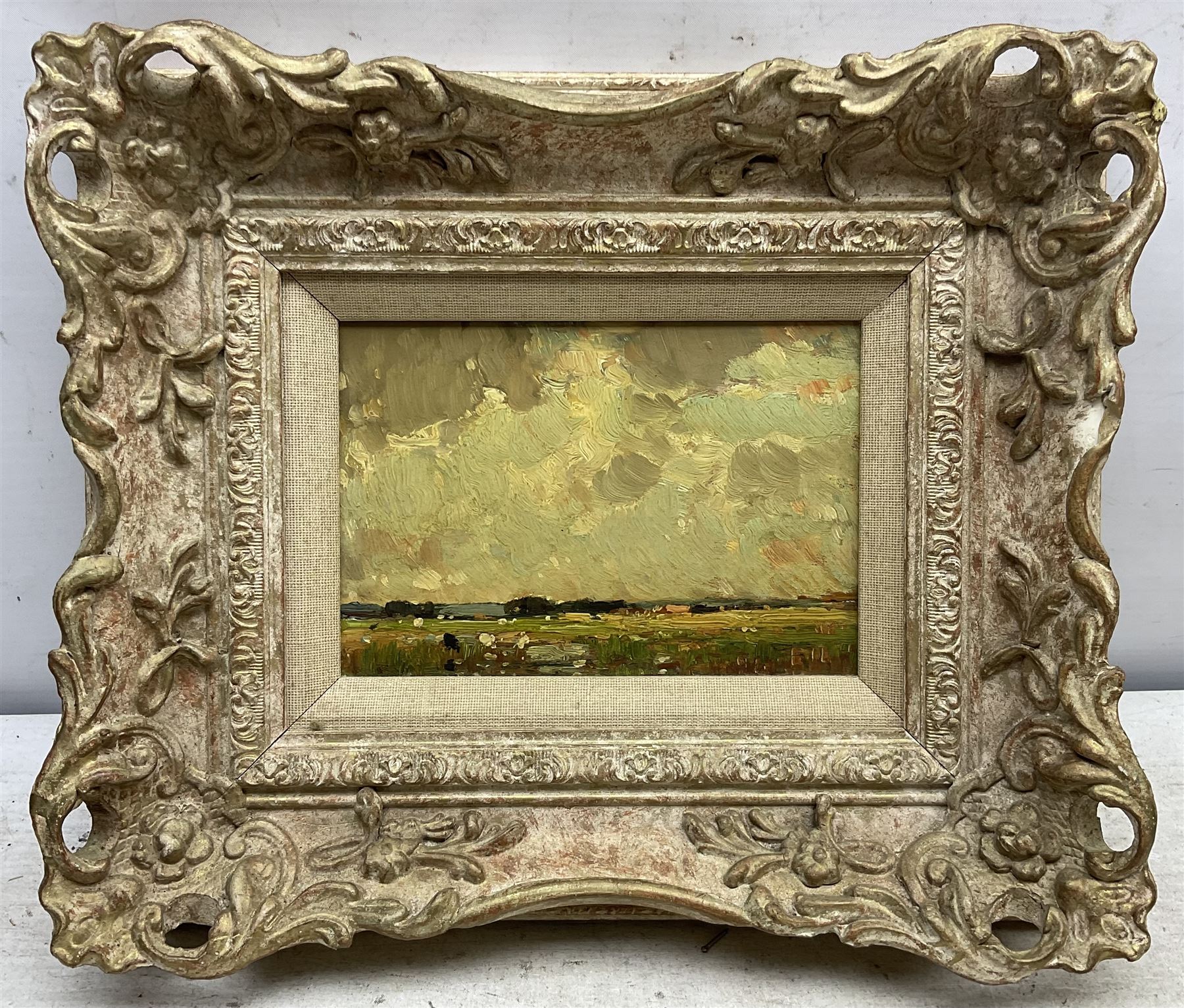 Kershaw Schofield (British 1872-1941): Sky Study, oil on panel unsigned 12cm x 18cm