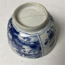 Collection of 19th century and later Chinese ceramics, to include Chinese export porcelain mug, with polychrome floral decoration, blue and white vase, of squat baluster form with cover, etc