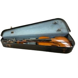 Early 20th Czechoslovakian violin, copy of a Stradivarius, L58cm