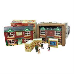 Two Wallace & Gromit playhouses, together with a collection of figures, all boxed 