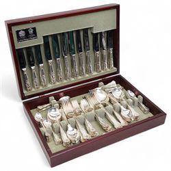 Arthur Price canteen of silver plated Kings pattern cutlery for twelve covers with additions 