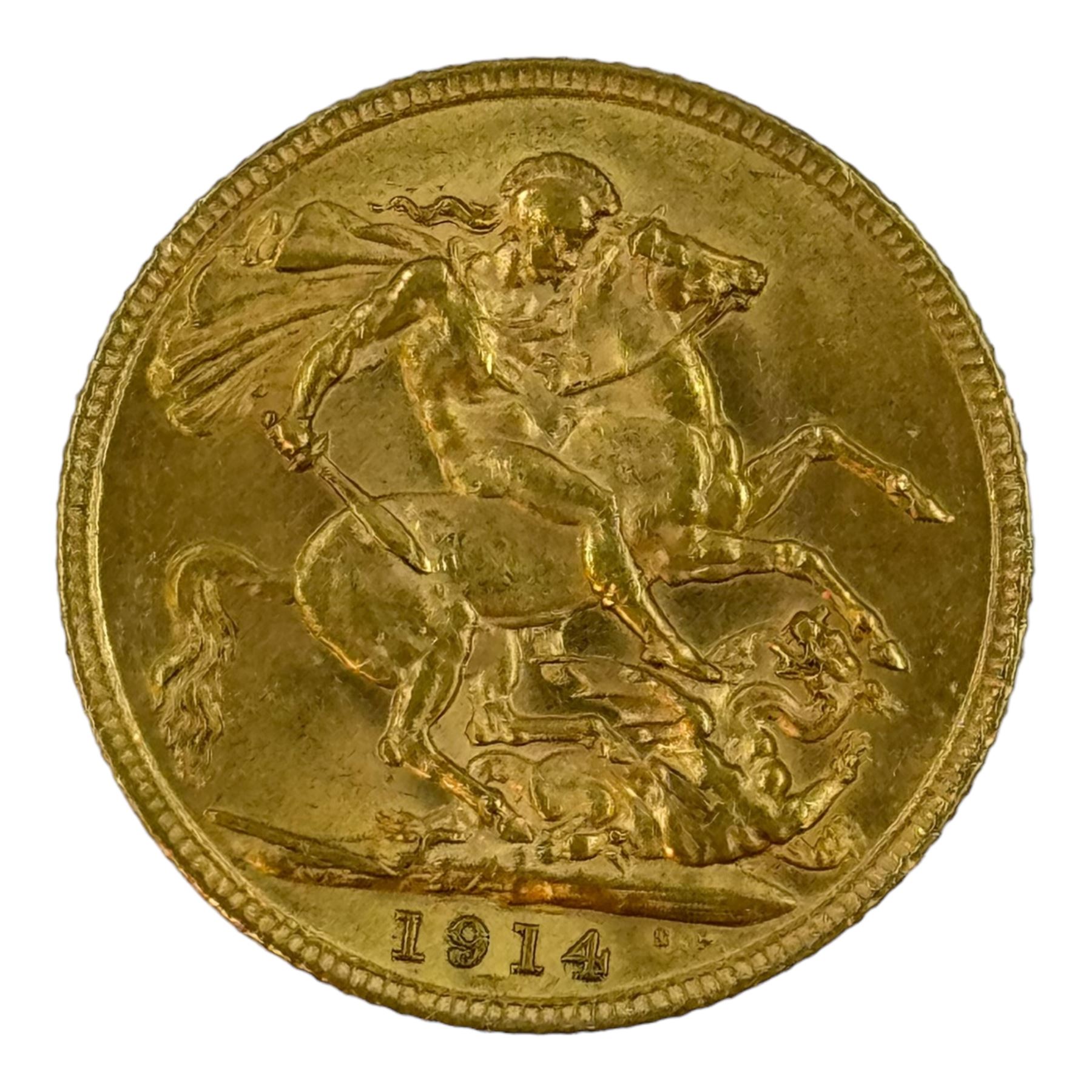 King George V 1914 gold full sovereign coin