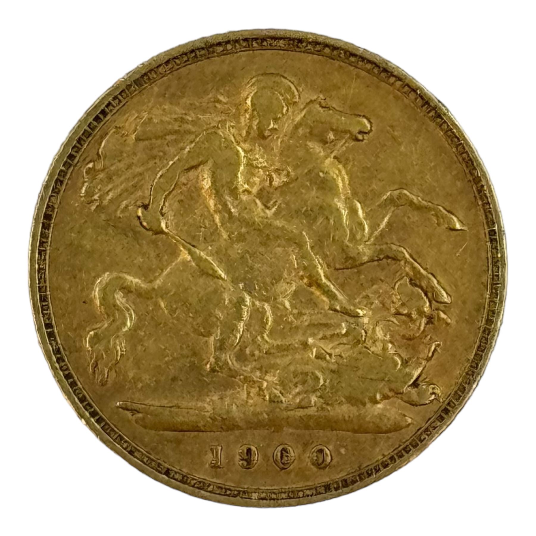 Queen Victoria 1900 gold half sovereign coin