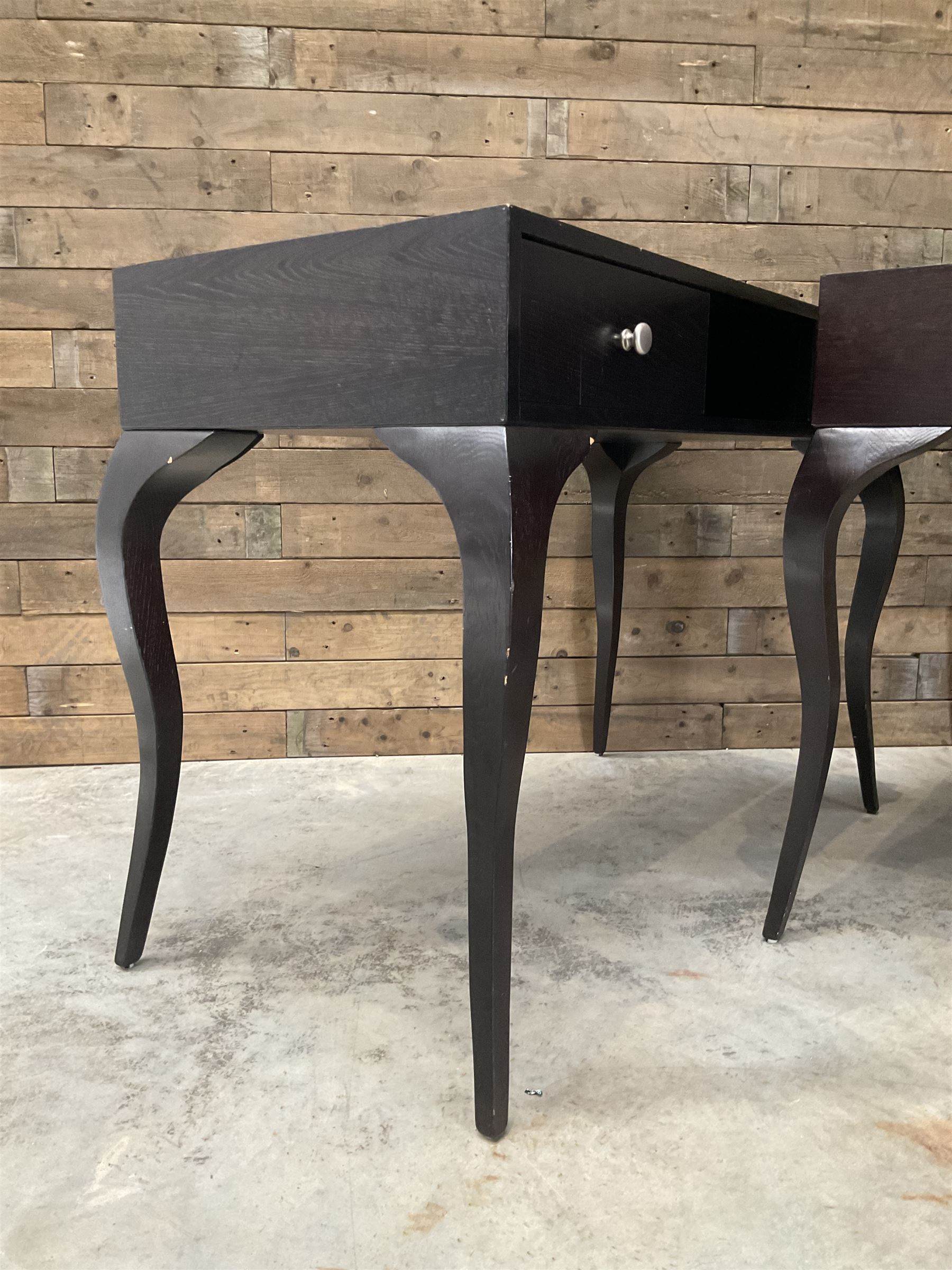 3 x rosewood console dressing tables, with two soft-close drawers