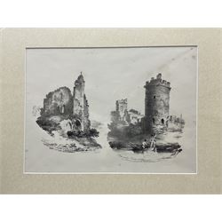 Francis Nicholson (British 1753-1844): Whitby, Knaresborough, Ripon, Aysgill Force, et al., collection of early 19th century engravings and lithographs, each mounted and housed in a bespoke folder