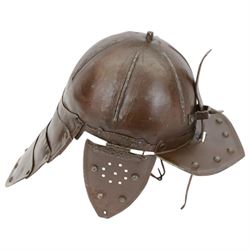 Reproduction 17th century one bar lobster tail helmet 