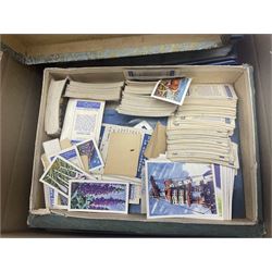 Large quantity of cigarette and tea cards, mostly in ring binders, with some loose examples, including History of Aviation, The Race into Space and Prehistoric Animals