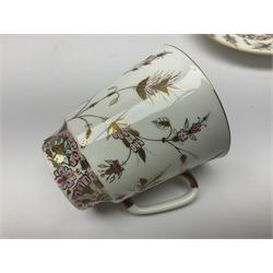 Russian Lomonosov cup and saucer set for six in Golden Branch patter