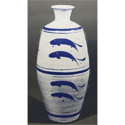 Bernard Leach (British 1887-1979): Fish Vase, photo-lithograph signed and numbered 88/100 in pencil 55cm x 31cm