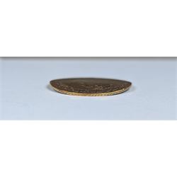 1715 gold full guinea coin, bent