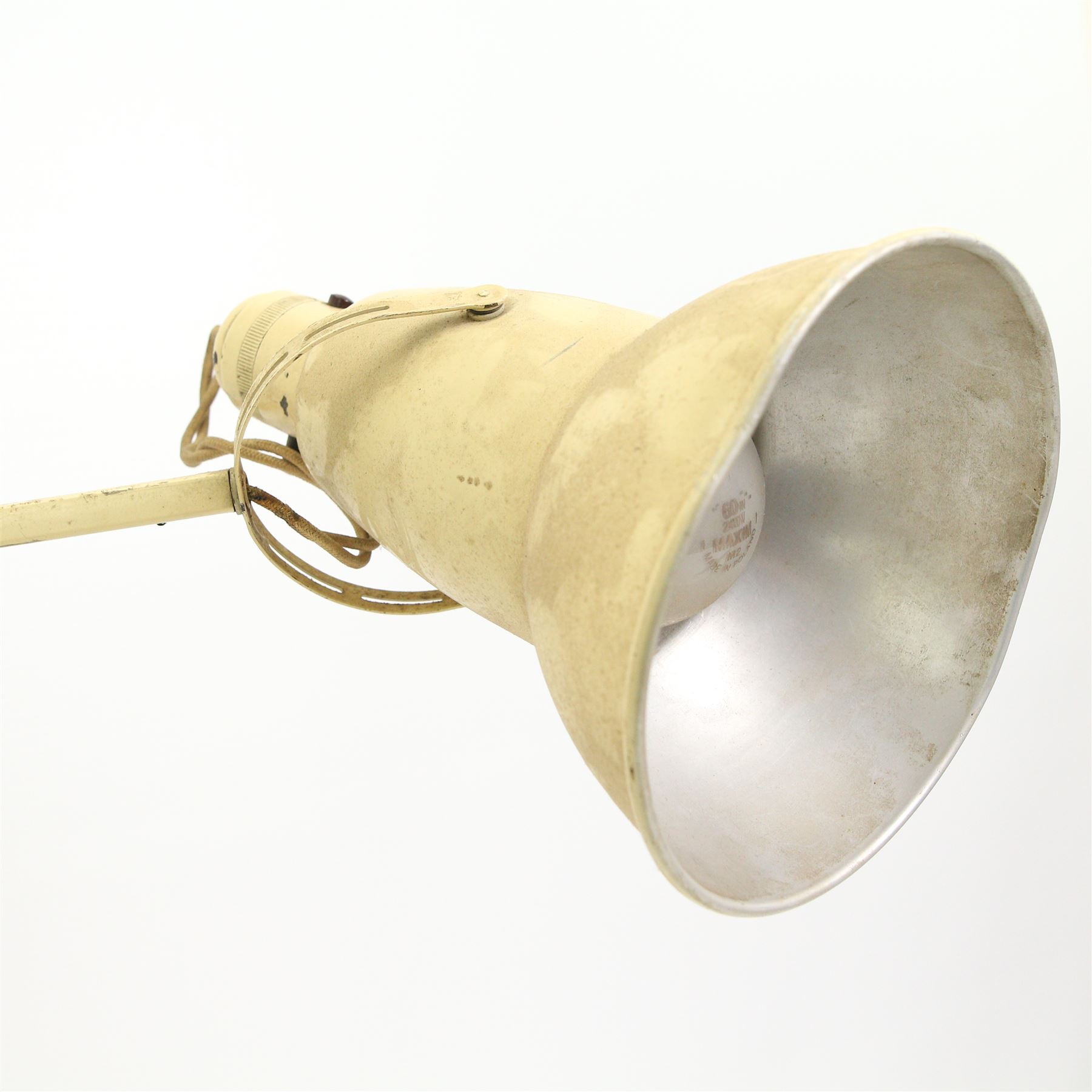 Herbert Terry, cream painted anglepoise lamp 