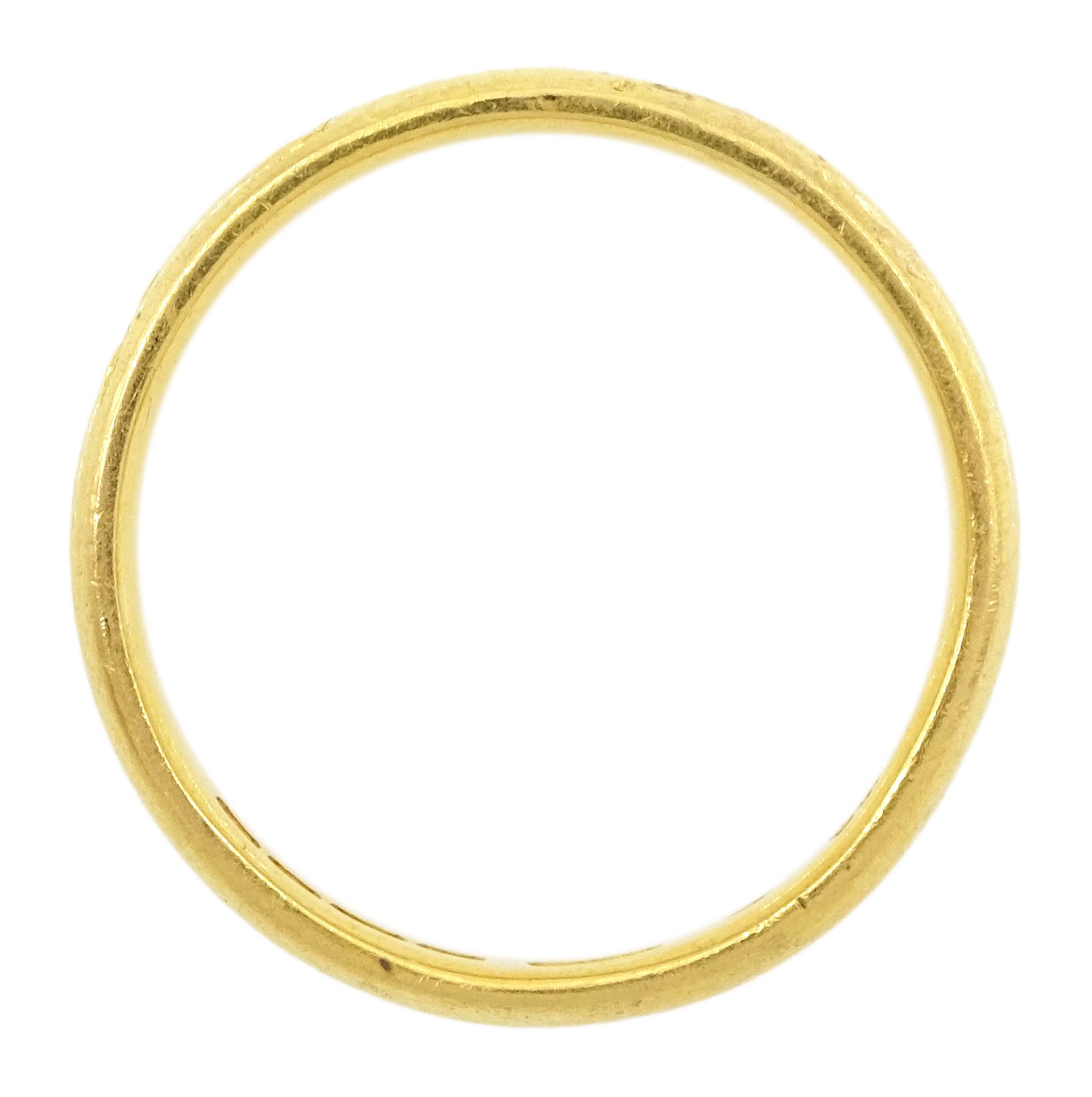 22ct gold wedding ring, engraved 'To Ann', Birmingham 1927