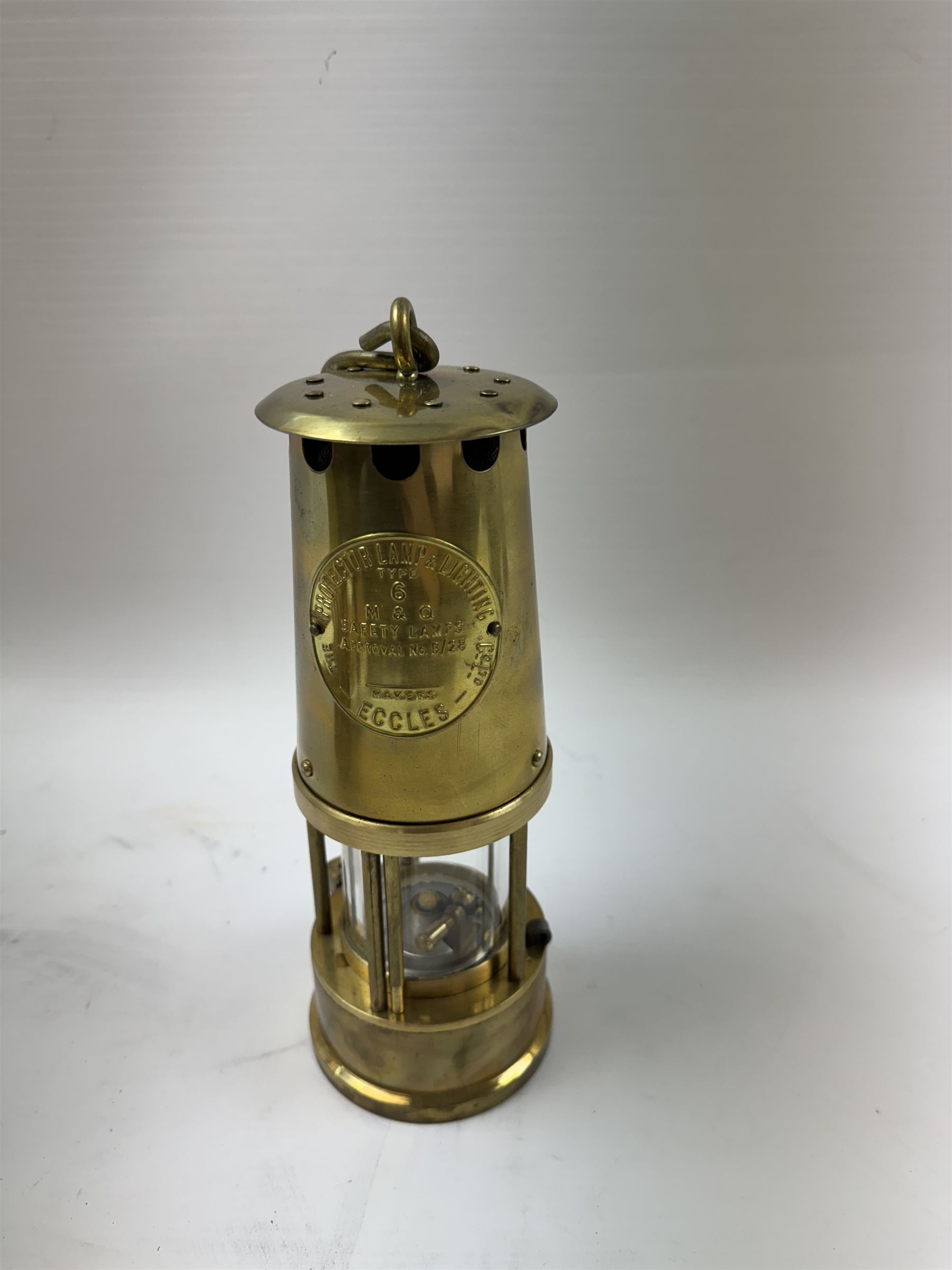 Two Brass Eccles miners lamps 