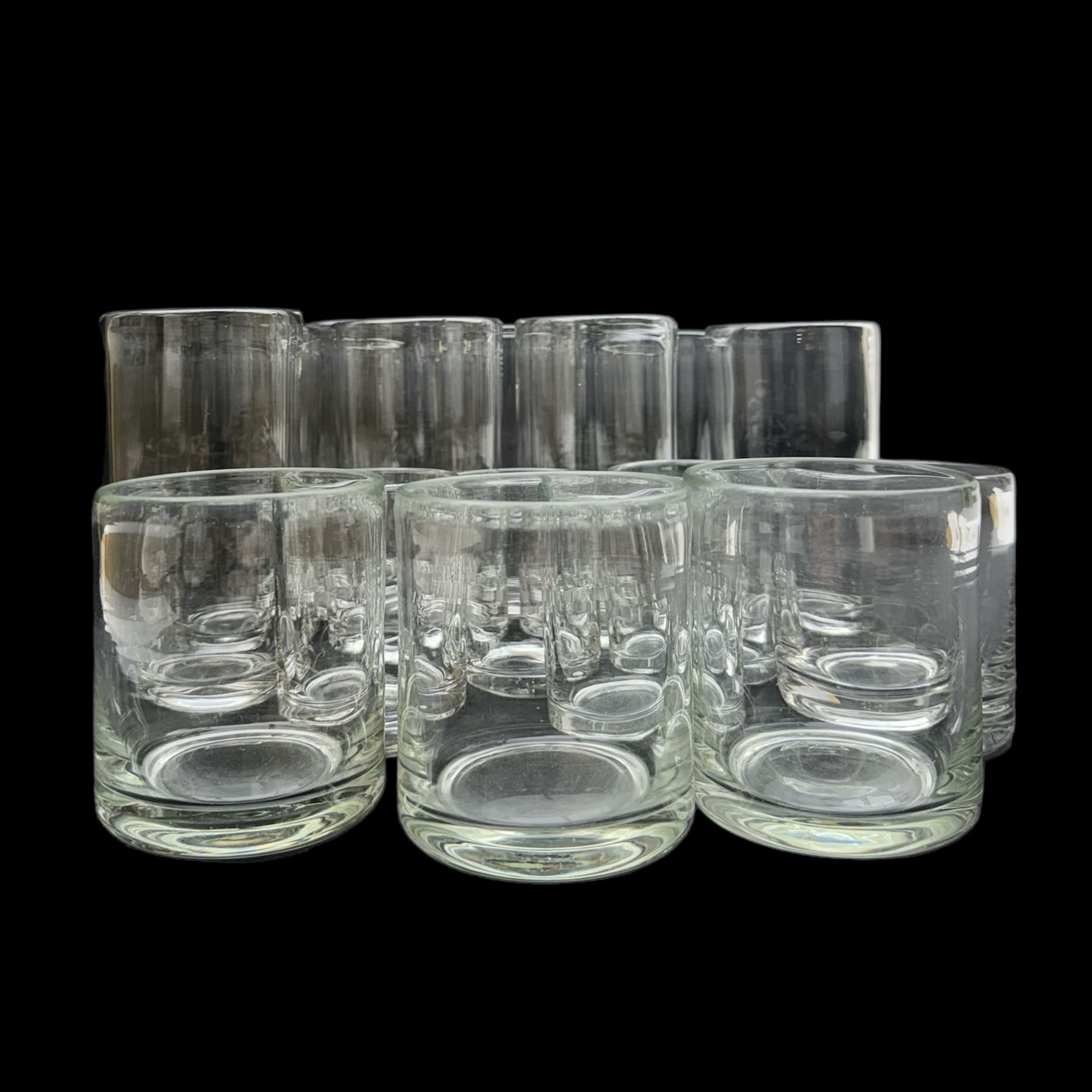 Collection of tumbler glasses, possibly Niederer, in sets of eight, comprising high ball, whisky and rocks