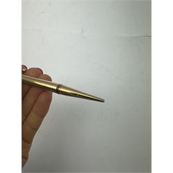 9ct gold 'The Mascot' propelling pencil, hallmarked