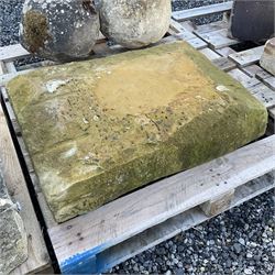 Rectangular stone slab - THIS LOT IS TO BE COLLECTED BY APPOINTMENT FROM DUGGLEBY STORAGE, GREAT HILL, EASTFIELD, SCARBOROUGH, YO11 3TX