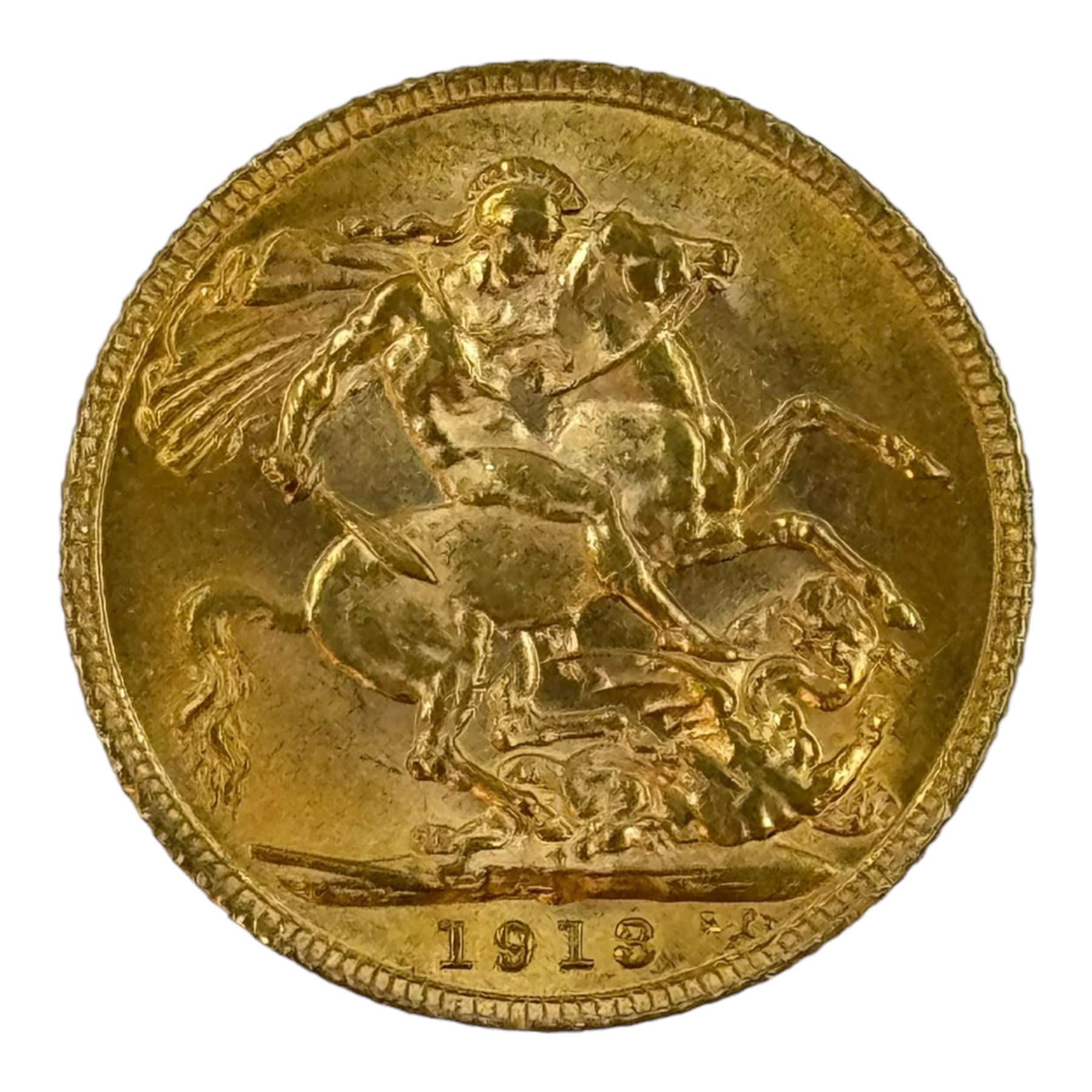 King George V 1913 gold full sovereign coin