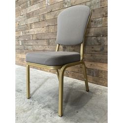 40 x Conference banquet chair, gold metal frame, upholstered seat and back