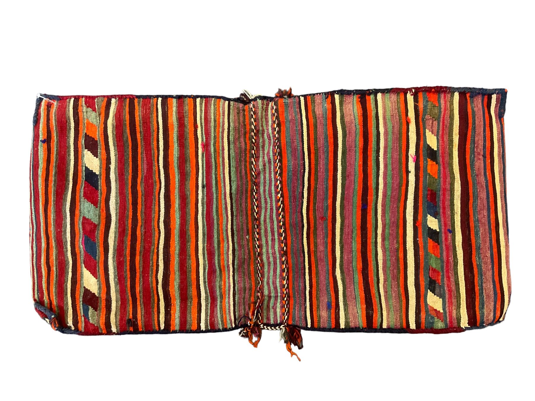 South West Persian Qashgai saddle bag, decorated with medallions within geometric borders