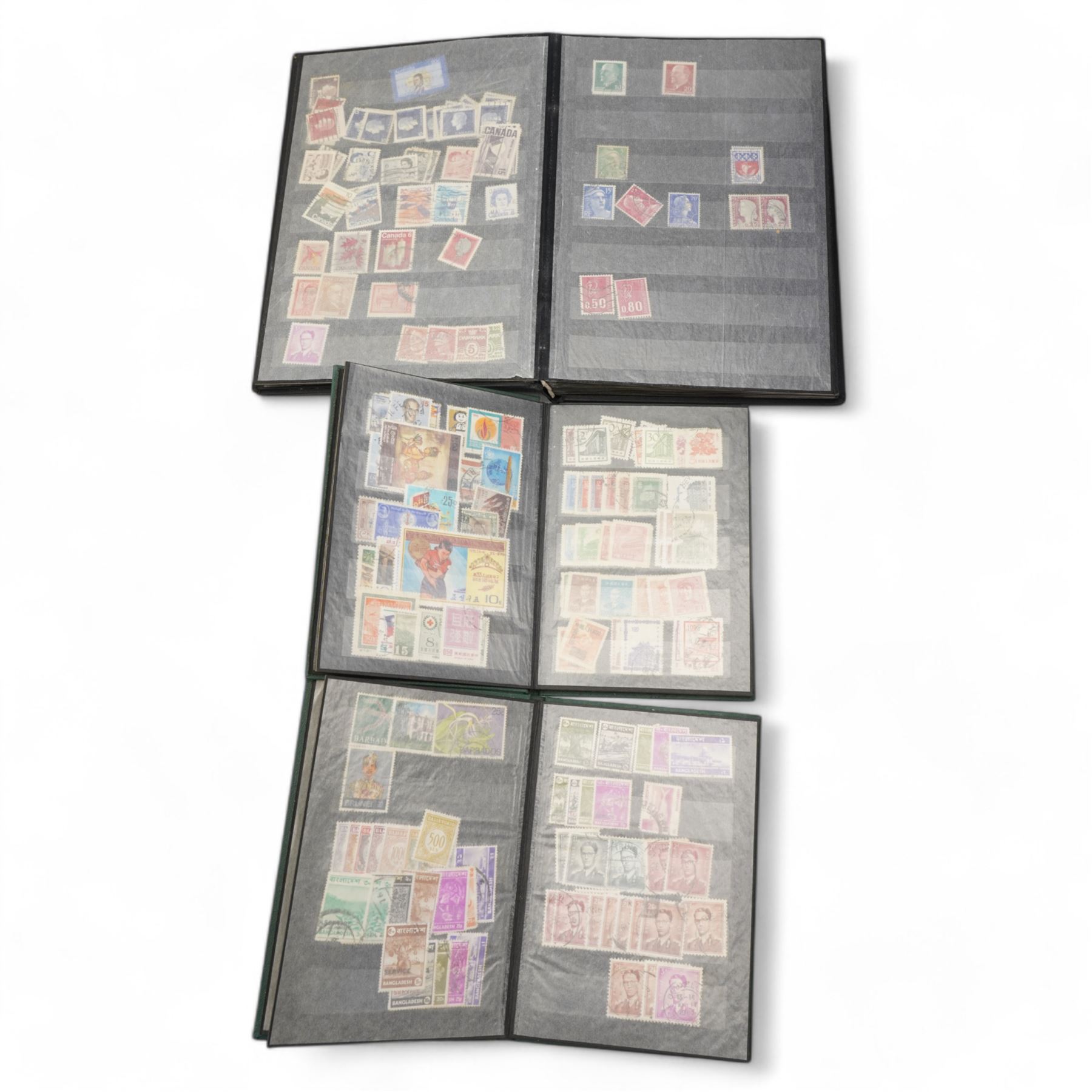 Great British and World stamps, including Italy, Kenya, Leeward Islands, Liberia, Malaya, Malaysia, Malta, Australia, Argentina, Austria, Belgium, Belgium Congo, Canada etc, various stamps on covers etc, housed in various albums, folders and loose, in one box